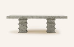 FORM(LA) Grinza Rectangle Dining Table 118"L x 48"W x 32"H Verde Antigua Marble