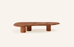 FORM(LA) Lago Freeform Coffee Table 60”L x 30”W x 12”H Rojo Alicante Marble