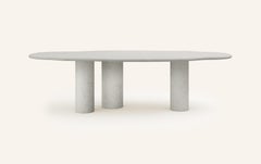 FORM(LA) Lago Freeform Dining Table 118”L x 48”W x 30”H Limestone Oceano