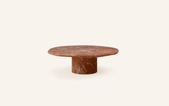 FORM(LA) Lago Round Coffee Table 48”L x 48”W x 14”H Rojo Alicante Marble