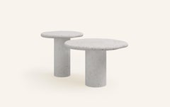 FORM(LA) Lago Round Side Table 18”L x 18”W x 18”H Limestone Oceano