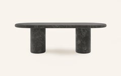 FORM(LA) Luna Oval Dining Table 96”L x 42”W x 30”H Nero Petite Granite