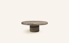 FORM(LA) Luna Round Coffee Table 36”L x 36”W x 15”H Travertino Argento VC
