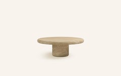 FORM(LA) Luna Round Coffee Table 36”L x 36”W x 15”H Travertino Crema VC