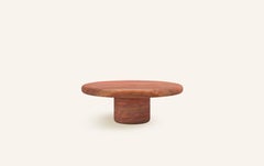 FORM(LA) Luna Round Coffee Table 36”L x 36”W x 15”H Travertino Rosso VC