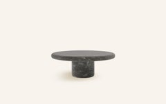 FORM(LA) Luna Round Coffee Table 42”L x 42”W x 15”H Nero Petite Granite