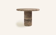 FORM(LA) Luna Round Dining Table 42”L x 42”W x 30”H Travertino Argento VC