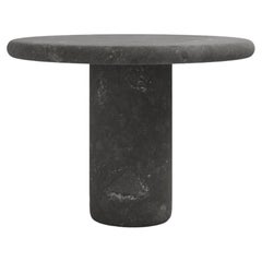 FORM(LA) table de salle à manger ronde Luna 48L x 48W x 30H Nero Petite Granite