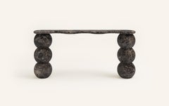 FORM(LA) Palla Console Table 66"L x 12"W x 30"H Dark Emperador Marble