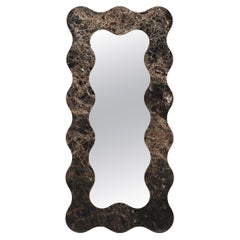 FORM(LA) Palla Floor Mirror 87"H x 42"W x 1.5"D Dark Emperador Marble