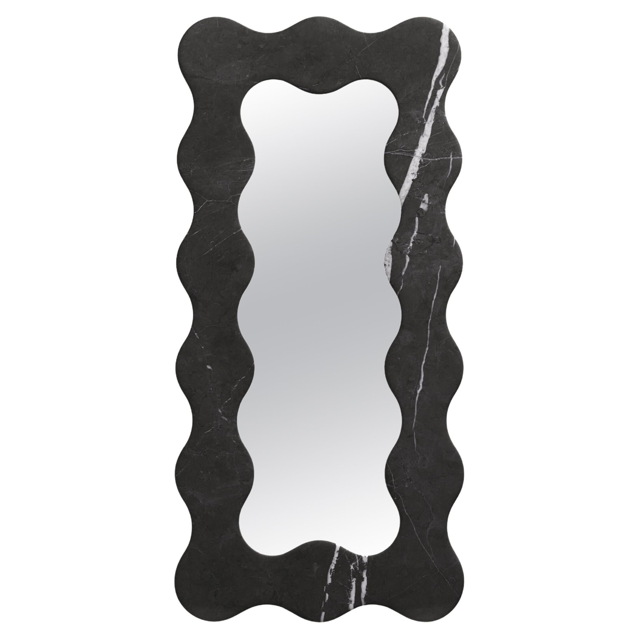 FORM(LA) Palla Floor Mirror 87"H x 42"W x 1.5"D Pietra Gray Marble