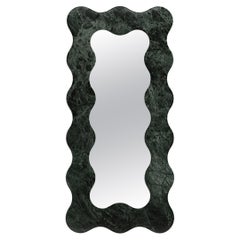 FORM(LA) Palla Floor Mirror 87"H x 42"W x 1.5"D Verde Guatemala Marble