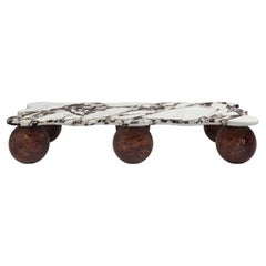 FORM(LA) Palla Rectangle Coffee Table 72"L x 42"W x 13"H Calacatta Viola Marble