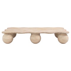 FORM(LA) Pallas Tavolino rettangolare 72 "L x 42 "L x 13 "H Travertino Crema CC