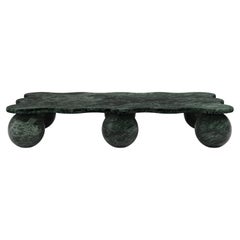 FORM(LA) Palla Table basse rectangulaire 72 "L x 42 "W x 13 "H Verde Guatemala Marble