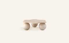 FORM(LA) Palla Round Coffee Table 42"L x 38"W x 13"H Travertino Crema CC