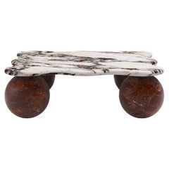 FORM(LA) Palla Square Coffee Table 42"L x 42"W x 13"H Calacatta Viola Marble