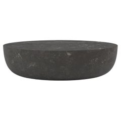 FORM(LA) Sfera Oval Coffee Table 48”L x 36”W x 16”H Nero Petite Granite