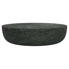 FORM(LA) Sfera Oval Coffee Table 48”L x 36”W x 16”H Verde Guatemala Marble