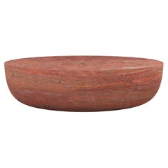 FORM(LA) Sfera Tavolino ovale 72 "L x 48 "L x 16 "H Travertino Rosso VC