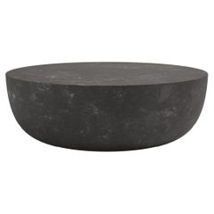 FORM(LA) Sfera Round Coffee Table 36”L x 36”W x 16”H Nero Petite Granite