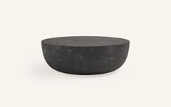 FORM(LA) Sfera Round Coffee Table 60”L x 60”W x 16”H Nero Petite Granite