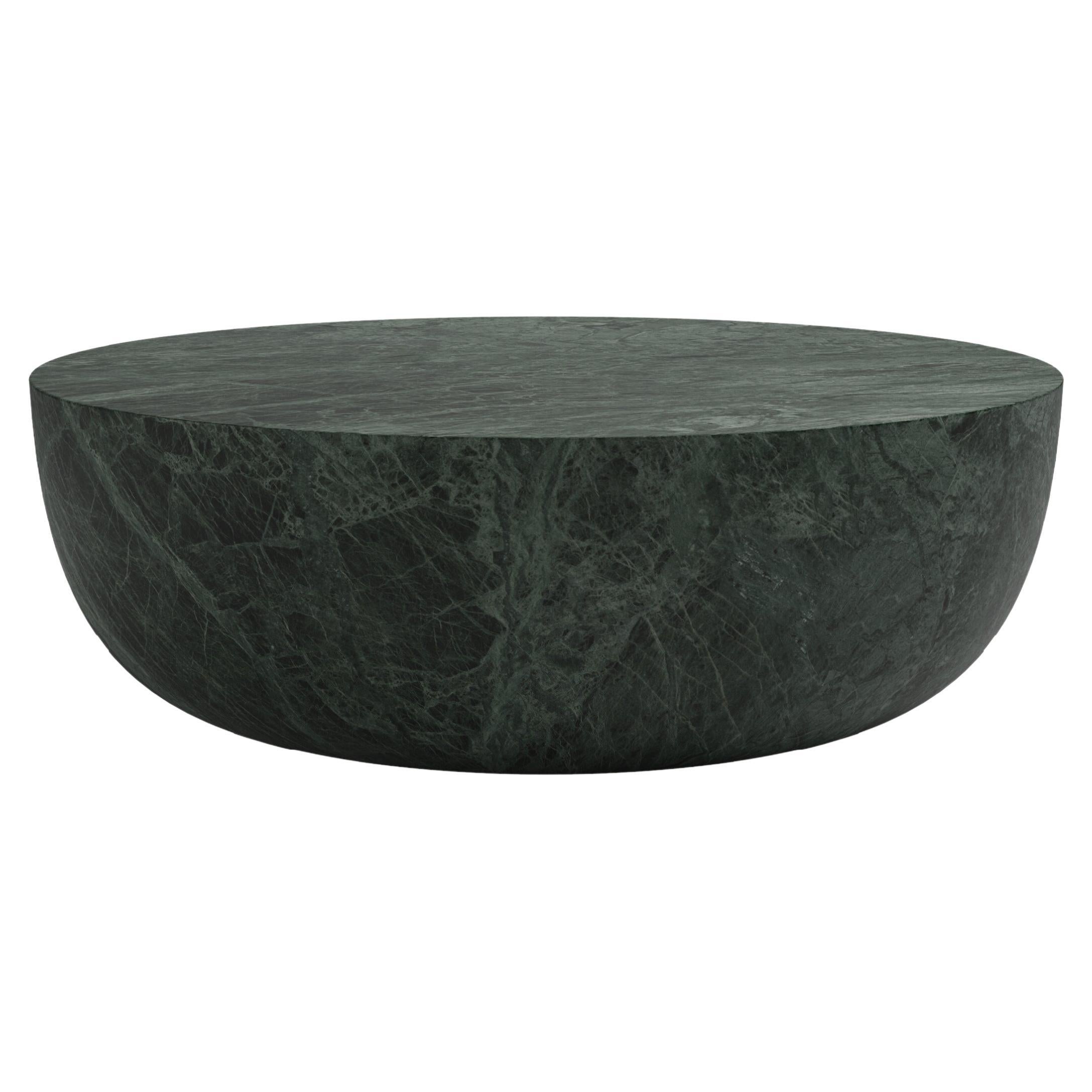 FORM(LA) Sfera table basse ronde 60 L x 60 W x 16 H marbre Verde Guatemala