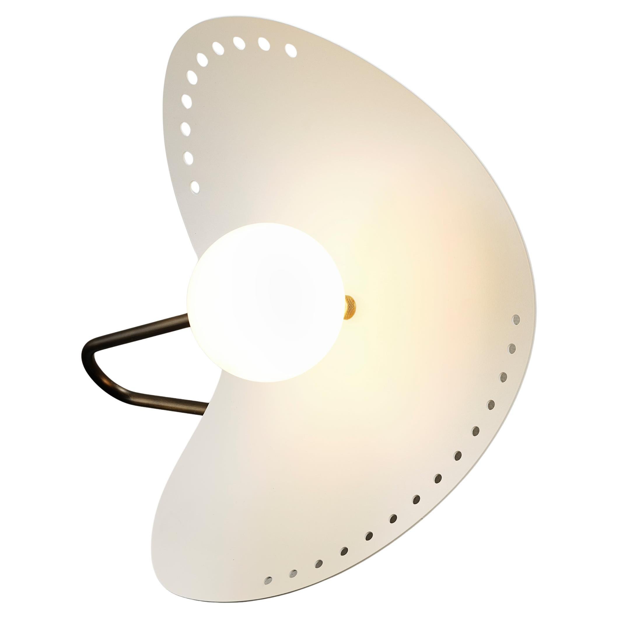 FORMOSA Wall Light or Sconce in White Enamel & Brass by Blueprint Lighting