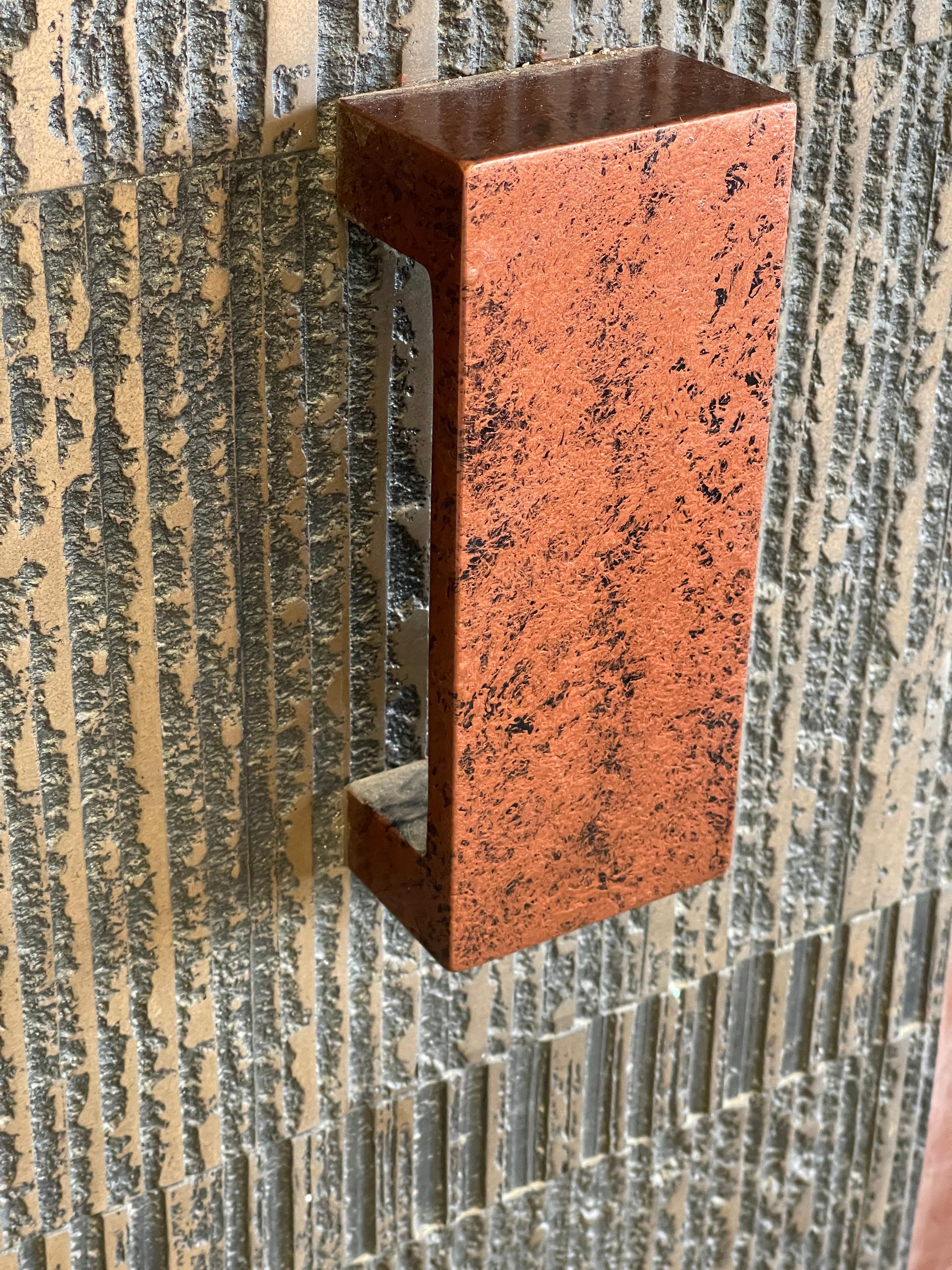 Hand-Crafted Forms and Surfaces Brutalist Bronze Doors For Sale