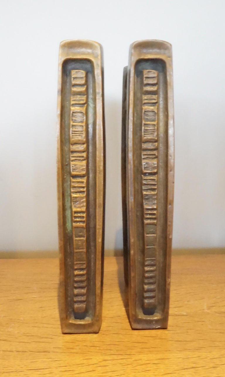 Pair of Forms and Surfaces Cast Bronze TwoSided Door Handles C. 1960s at 1stDibs double sided
