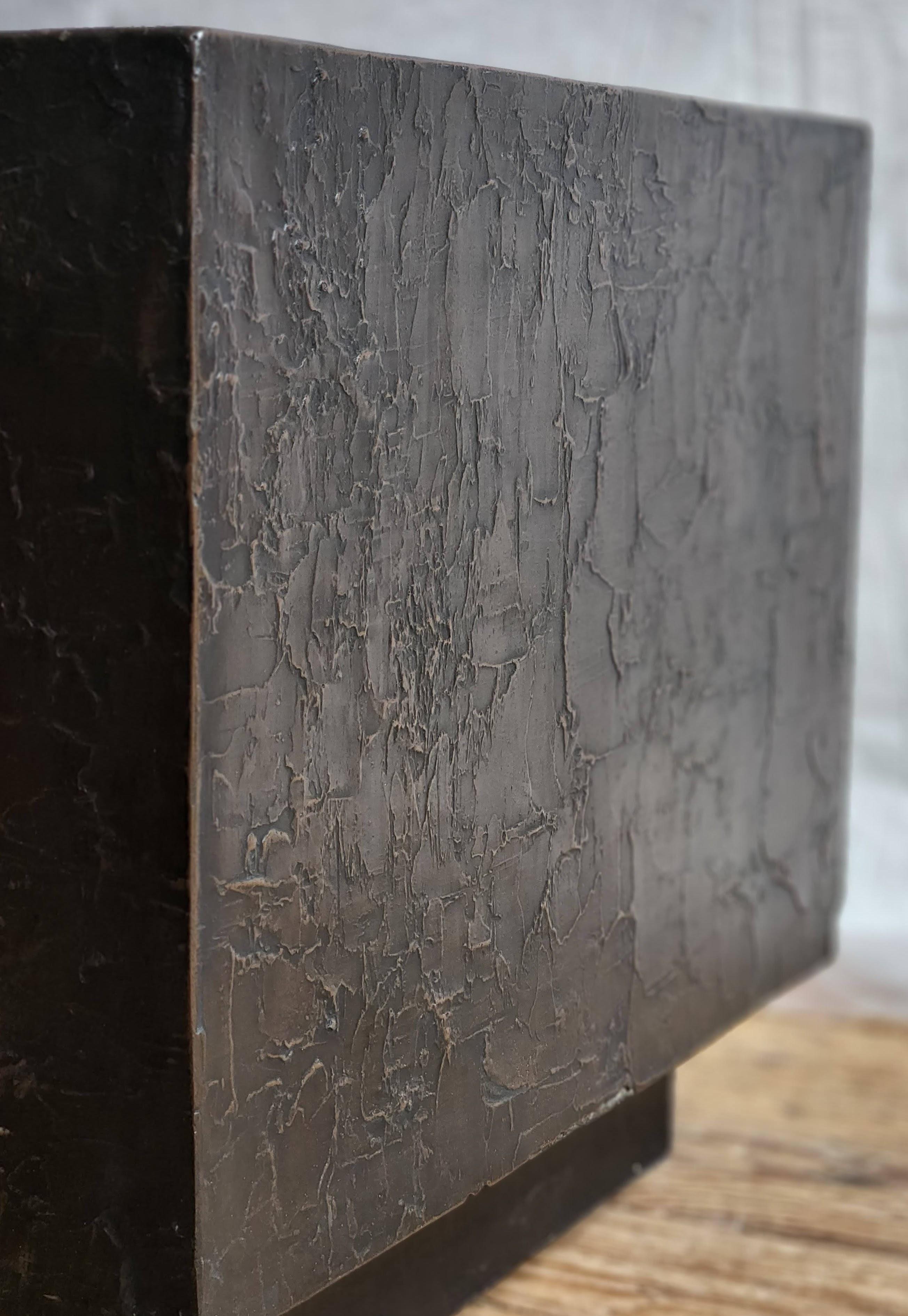 Forms and Surfaces Cast Bronze Sheathed Bench, California, 1960s1970s