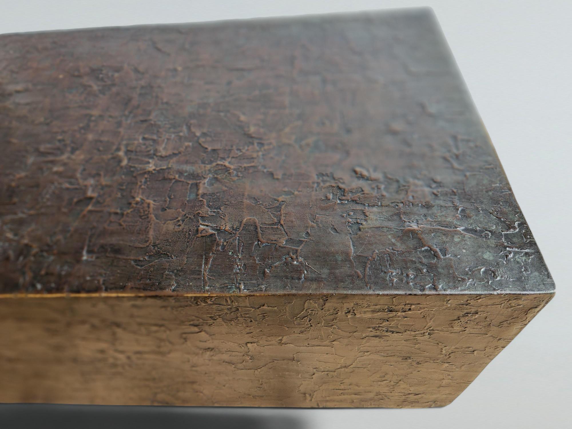 Sheathed Bench aus Bronzeguss, Kalifornien, 1960er-1970er Jahre, Formen und Oberflächen im Angebot 4