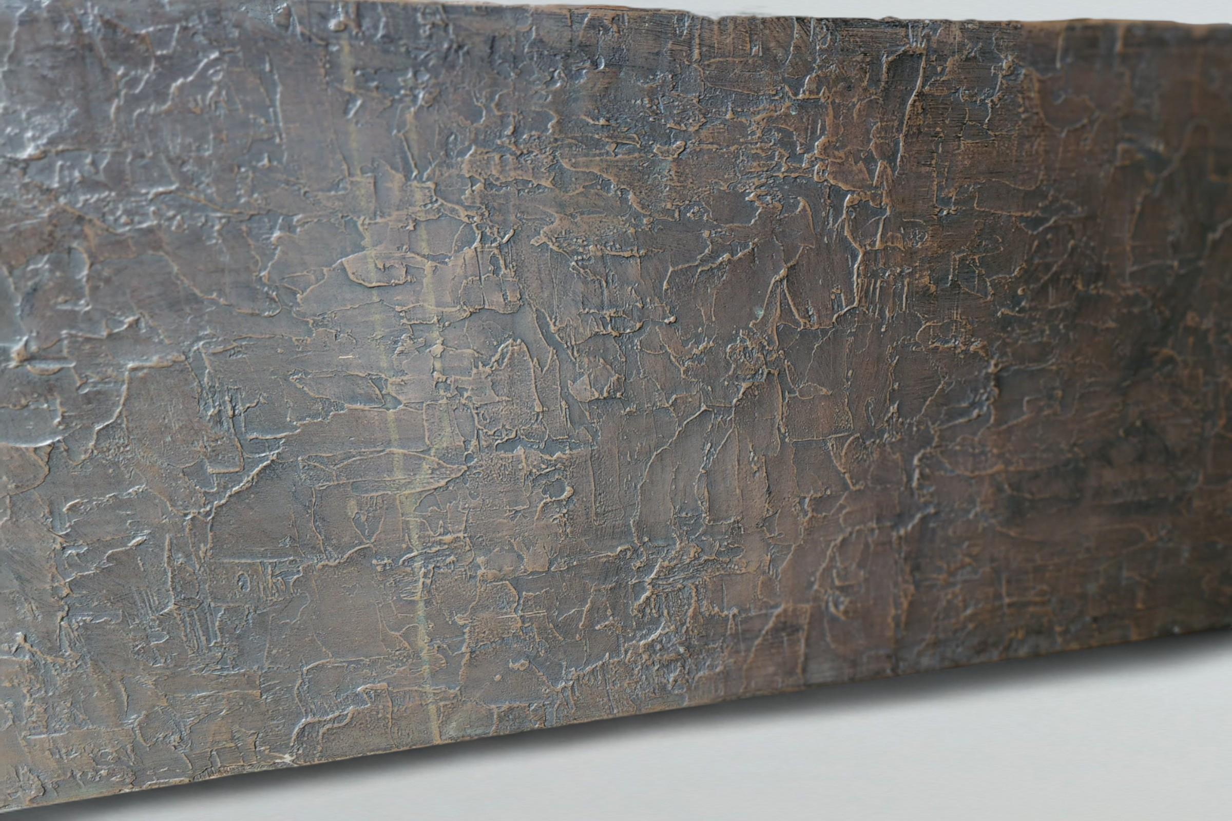 Sheathed Bench aus Bronzeguss, Kalifornien, 1960er-1970er Jahre, Formen und Oberflächen im Angebot 8