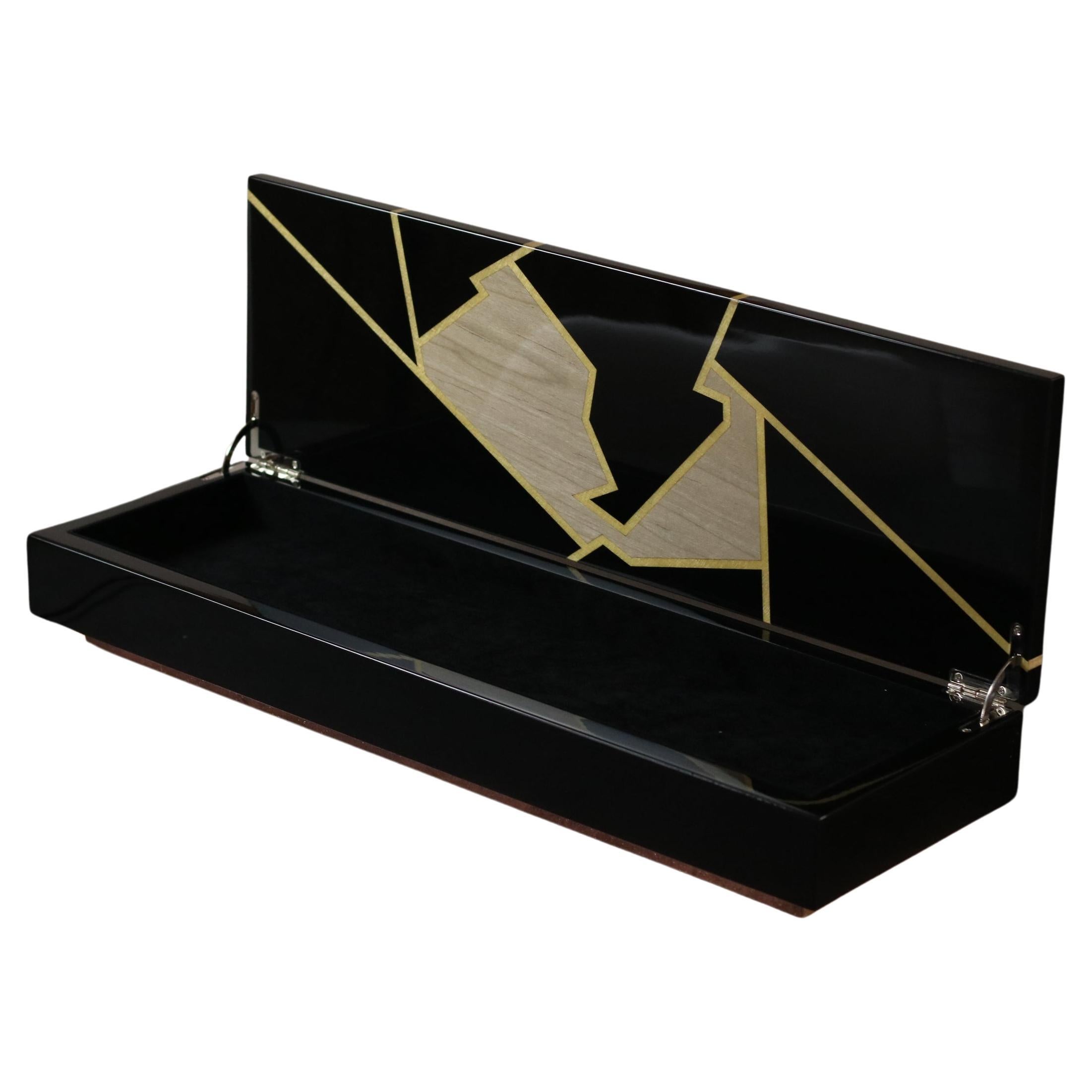 Formula 1 Track Inspired Jewellery Box with Marquetry For Sale