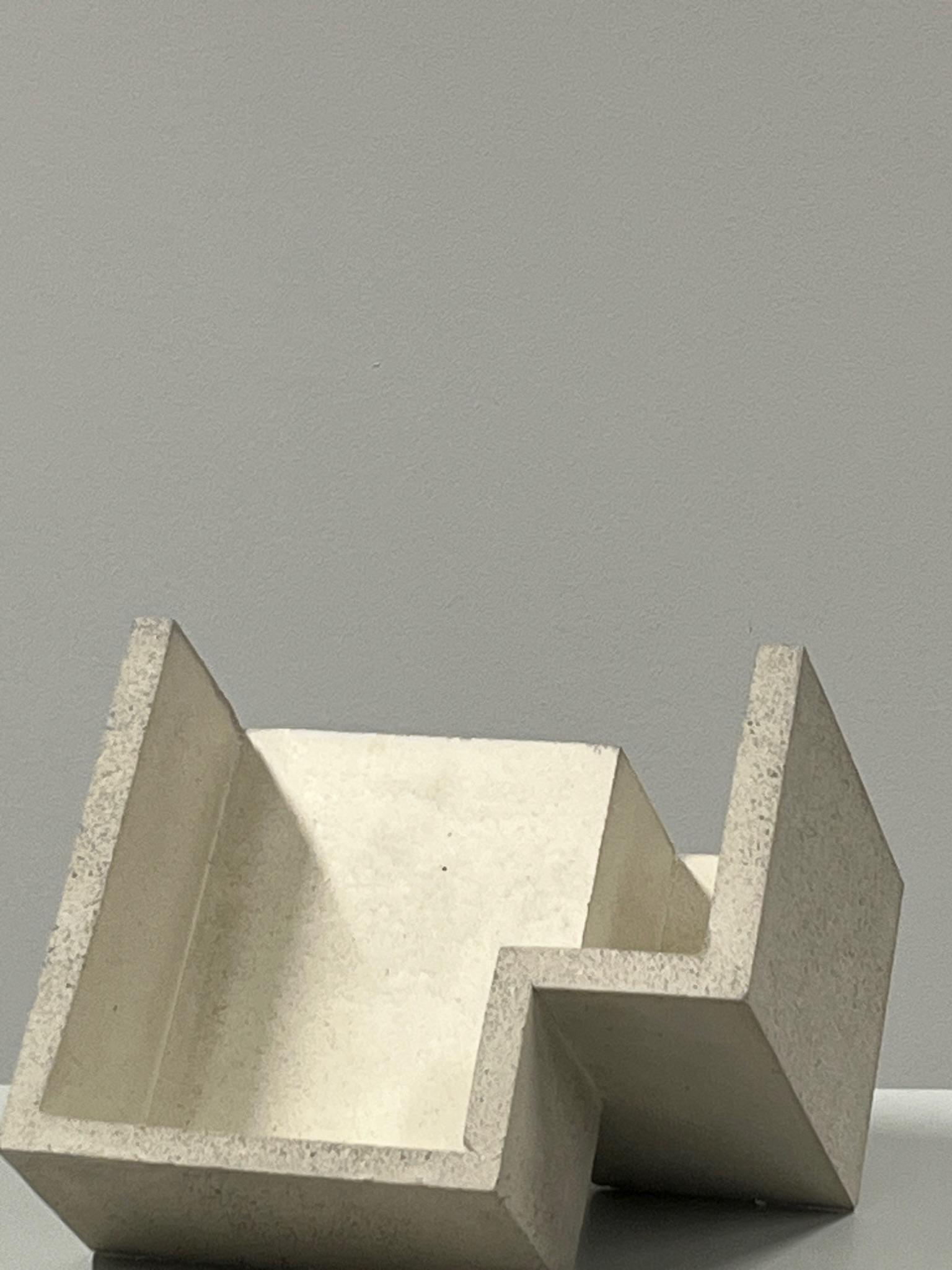 Contemporary Formworks 3 – Brutalist Concrete Sculpture, Handcrafted by Manolo Menéndez For Sale