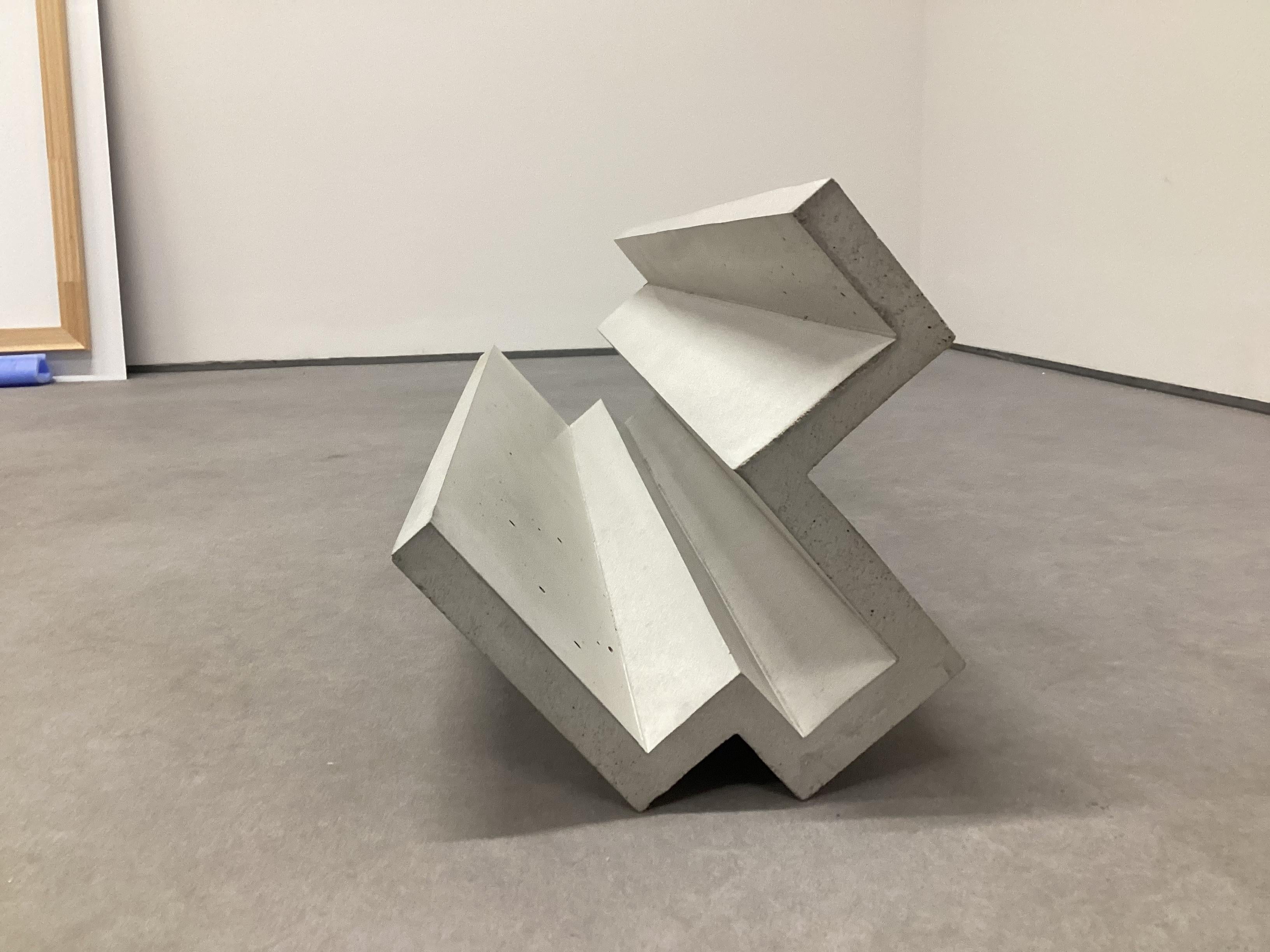 Cement Formworks 5 – Brutalist Concrete Sculpture, Handcrafted by Manolo Menéndez For Sale