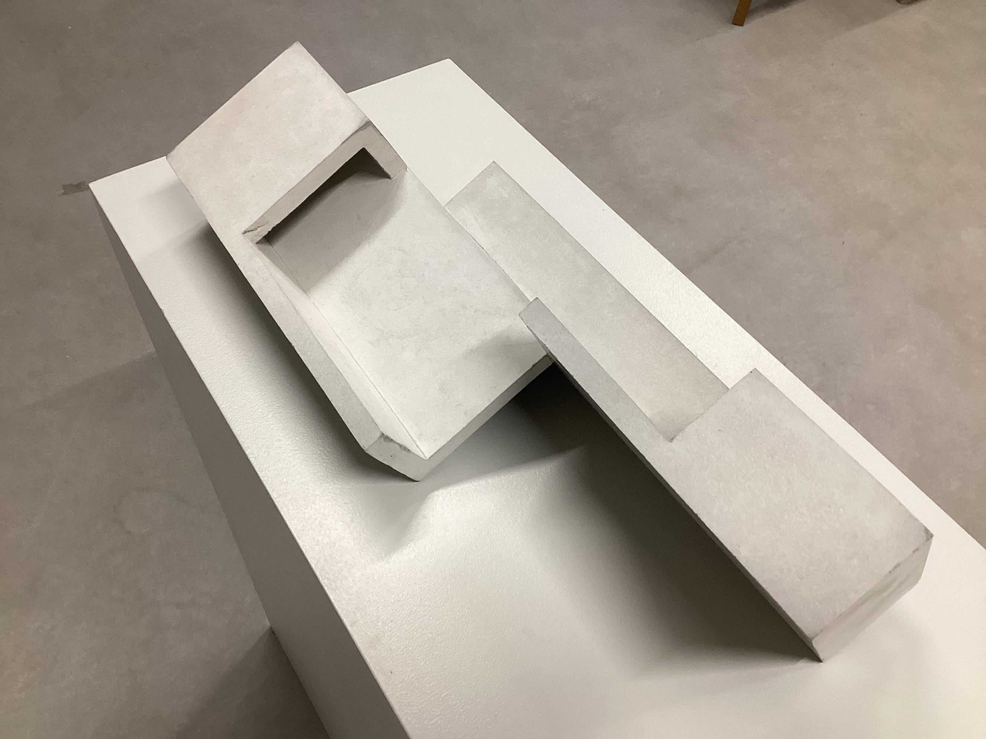 Contemporary Formworks 7 – Brutalist Concrete Sculpture, Handcrafted by Manolo Menéndez For Sale