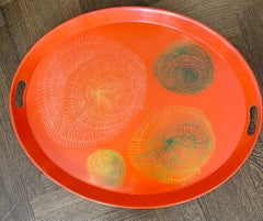 Fornasetti 1950's Madripora Coral Red Tray