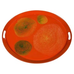 Fornasetti 1950's Madripora Coral Red Tray