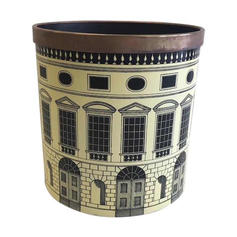 Fornasetti 1950s Waste Basket/ Trash Can
