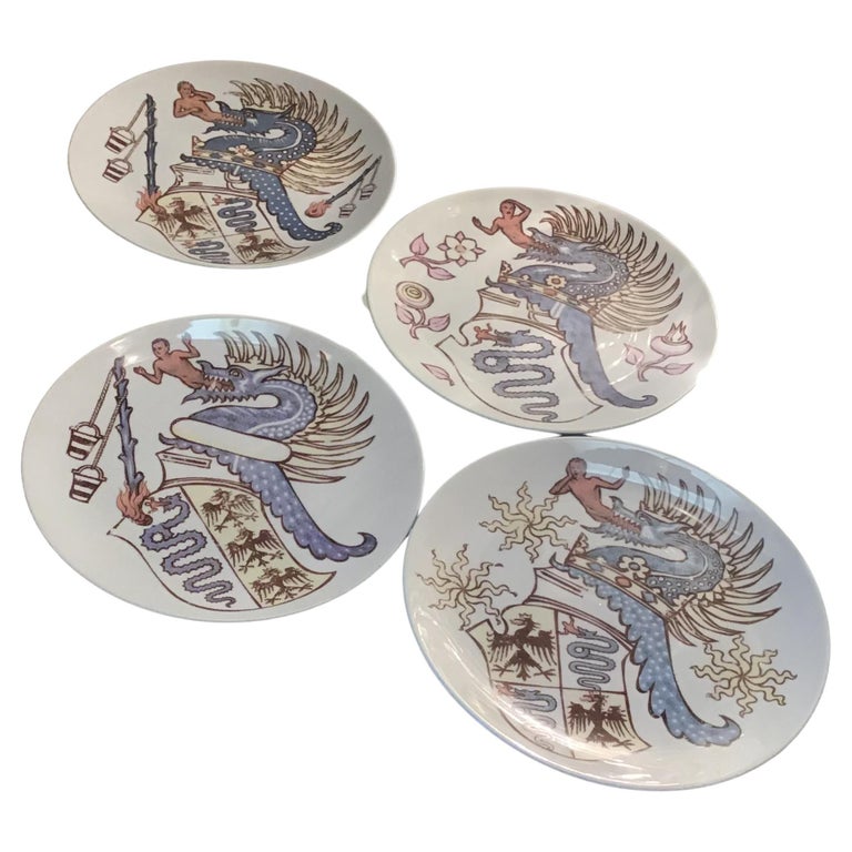 Fornasetti Alfa Romeo Wandteller Porzellan 1970 Italien bei 1stDibs