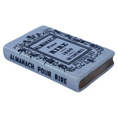 Fornasetti Almanach Pour Rire Faux Book Ceramic Paperweight Desk Accessory