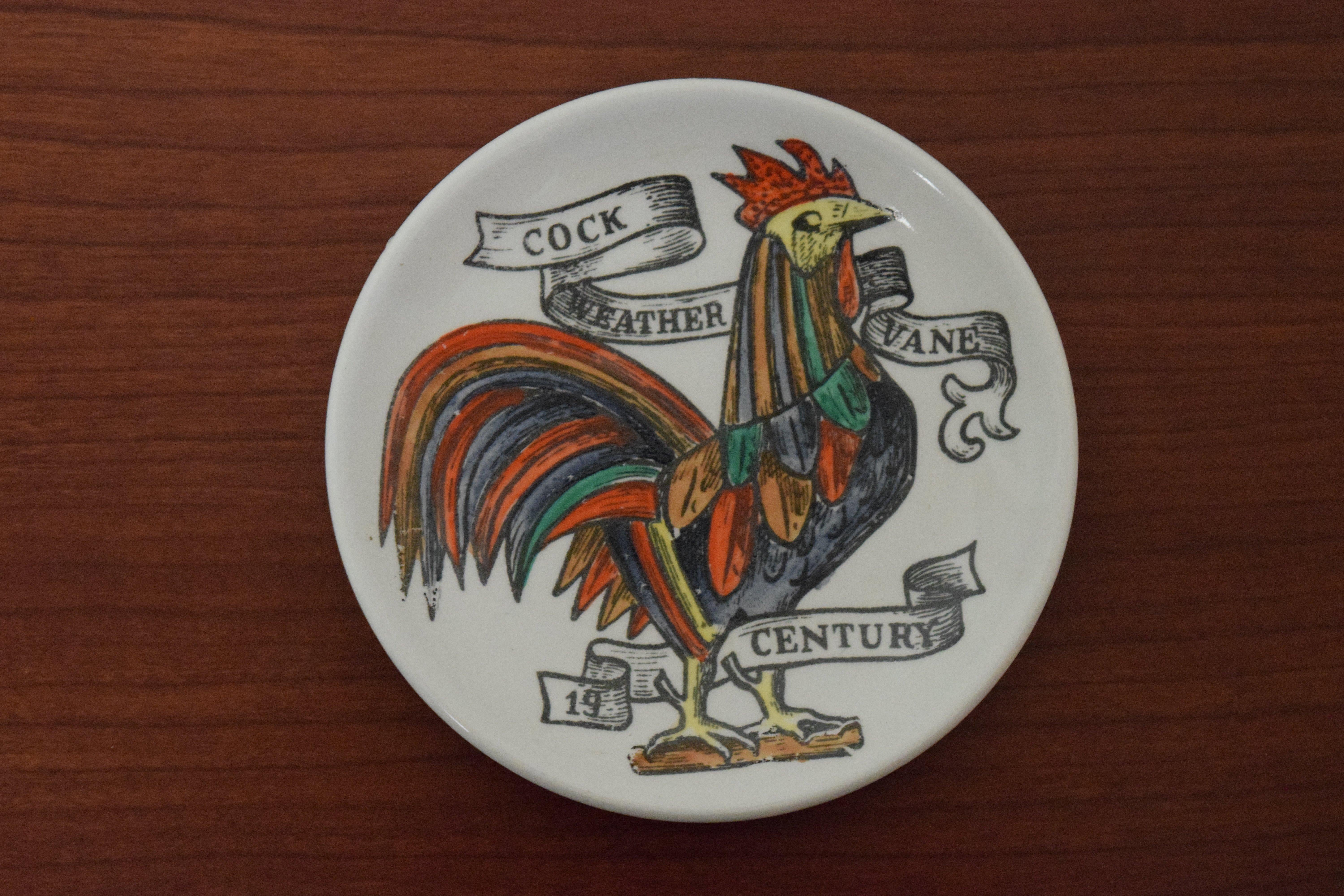 Store closing-- last day is 7/31. Offers welcome! Complete set of 8 Fornasetti Coasters in the American Antiques pattern. Includes original gold box. Fully signed to each.