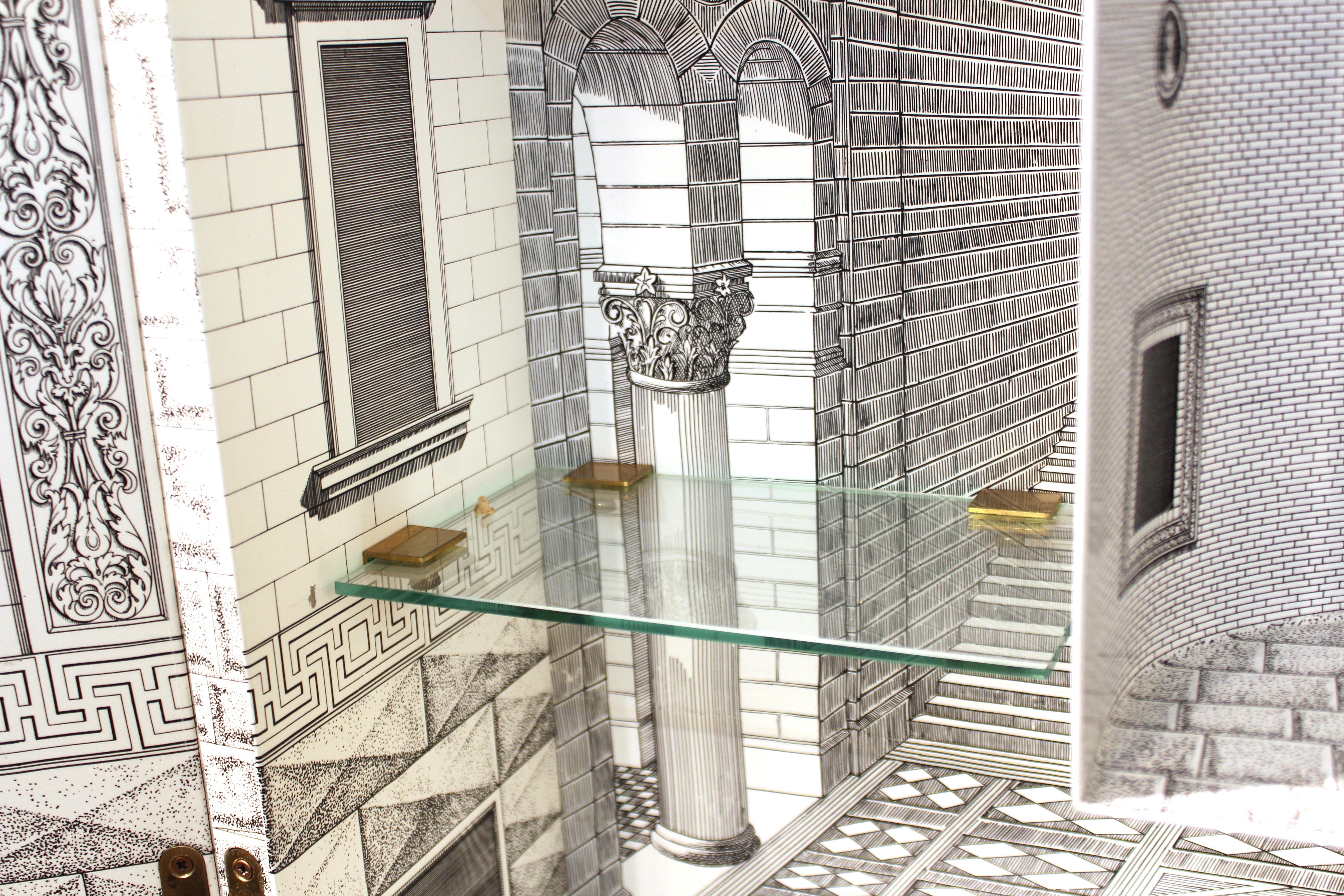 Fornasetti 'Architettura' Trumeau with Concave Top 1