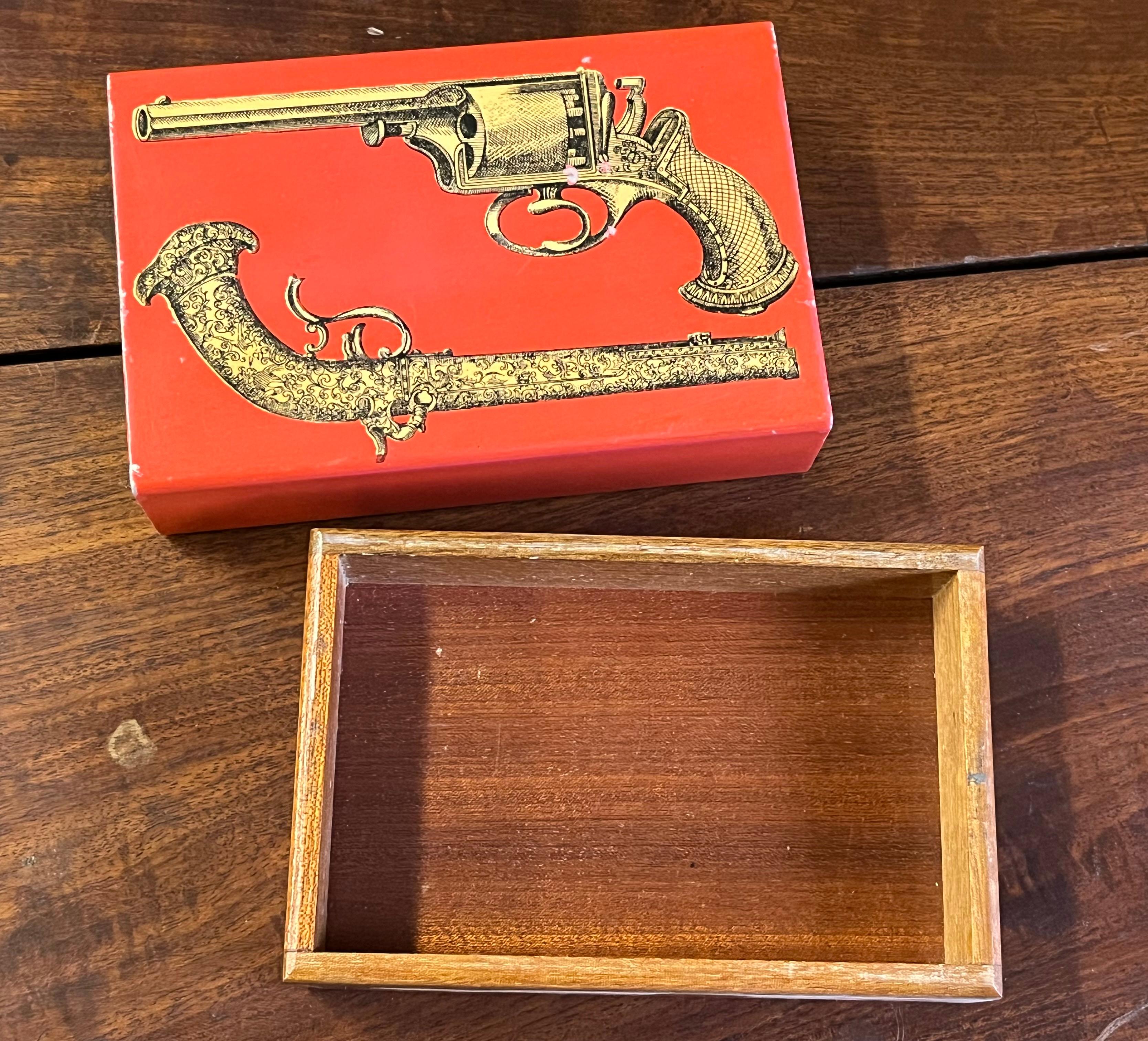 Sheet Metal Fornasetti Box, 1950’s For Sale