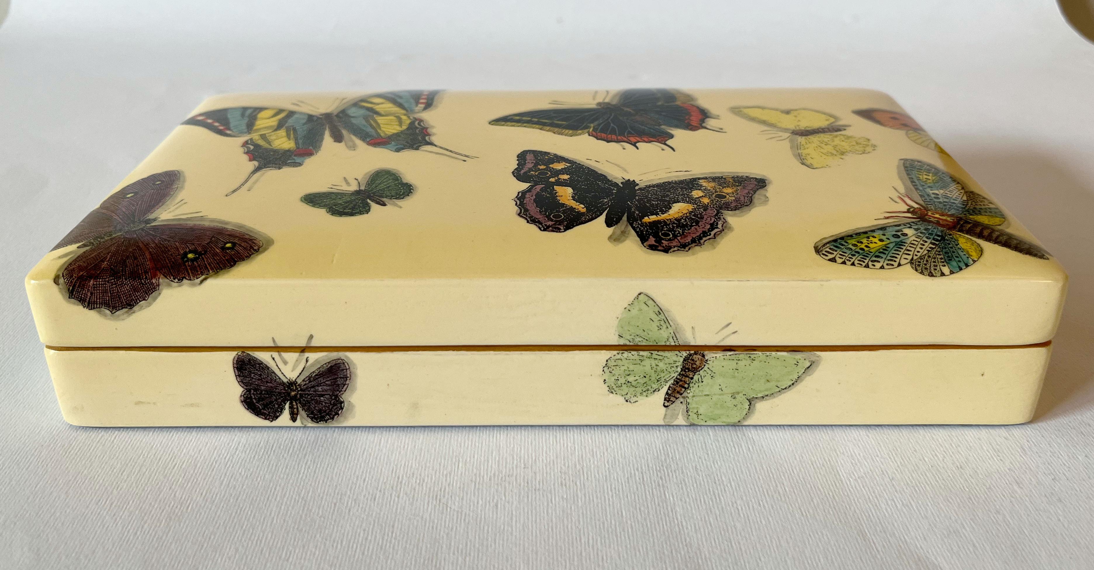 Mid-Century Modern FORNASETTI Butterfly Box For Sale