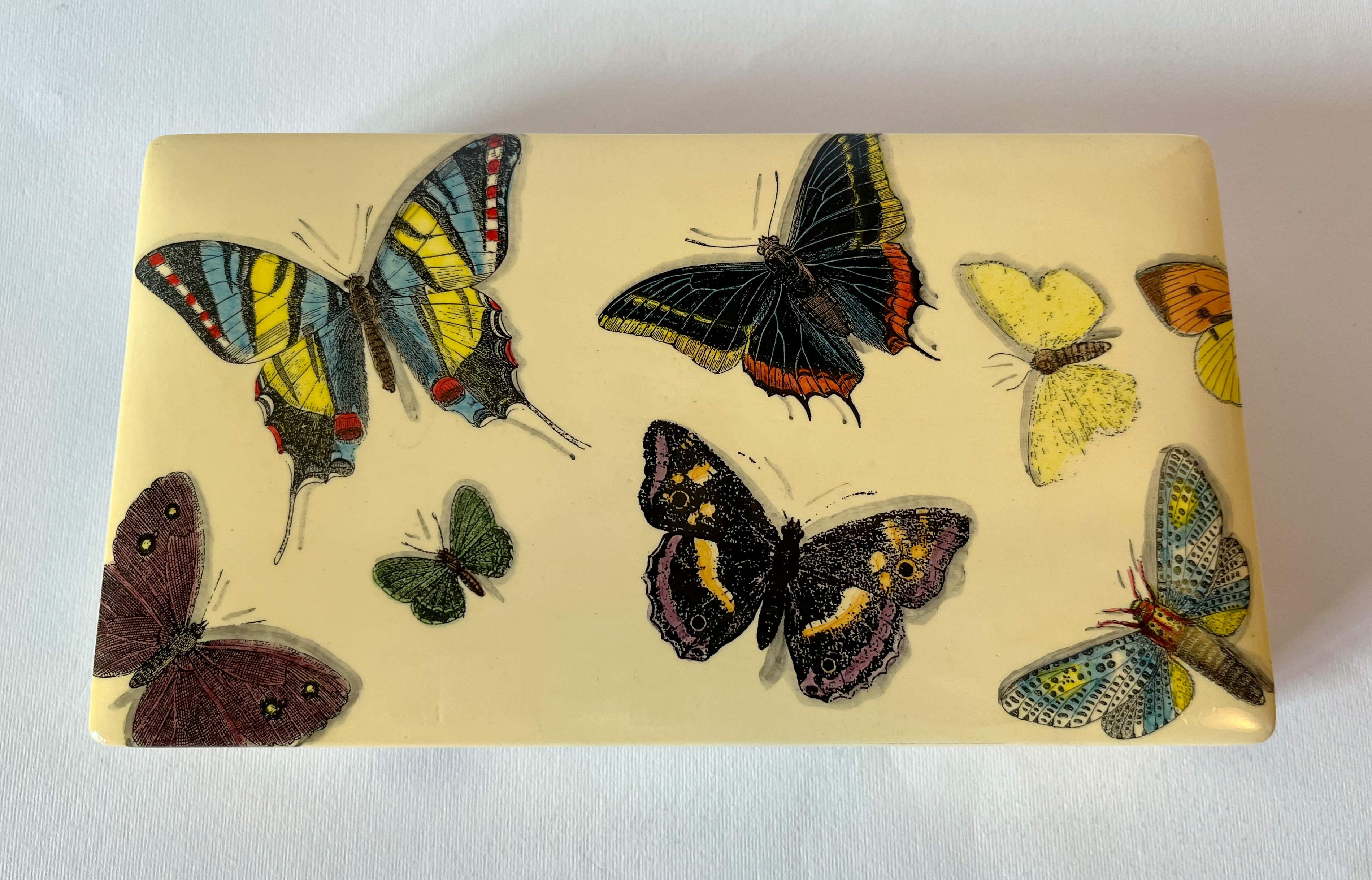 20th Century FORNASETTI Butterfly Box For Sale
