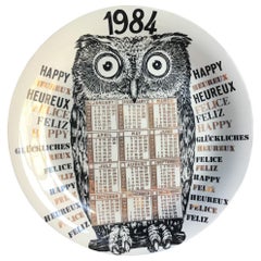 Fornasetti “Calendar Plate n.17” Porcelain 1984 Italy