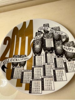 Fornasetti Calender Plate 2011 Porcelain n.44 Italy