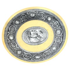 Retro Fornasetti, "Cammei" porcelain plate, mid 20th century